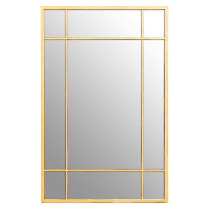 Brushed Gold Windowpane Wall Mirror, 140 x 90 cm - product image 2