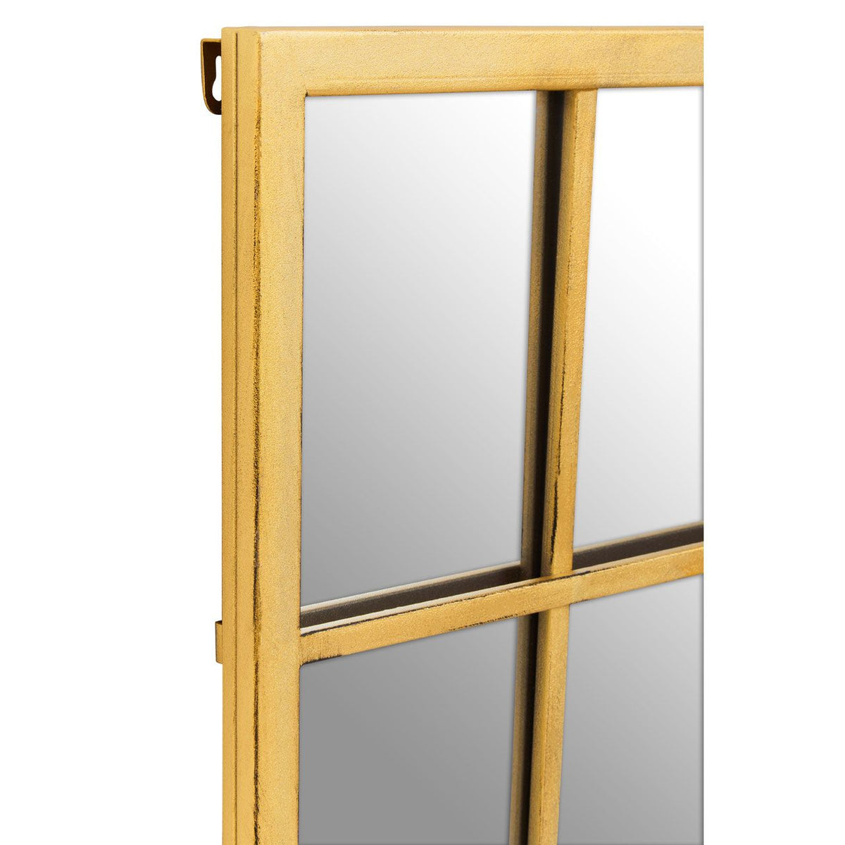 Brushed Gold Windowpane Wall Mirror, 140 x 90 cm - product image 3