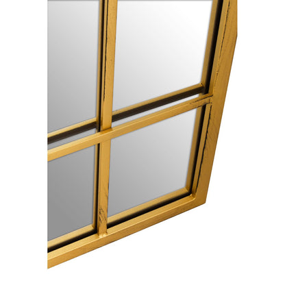 Brushed Gold Windowpane Wall Mirror, 140 x 90 cm - product image 5