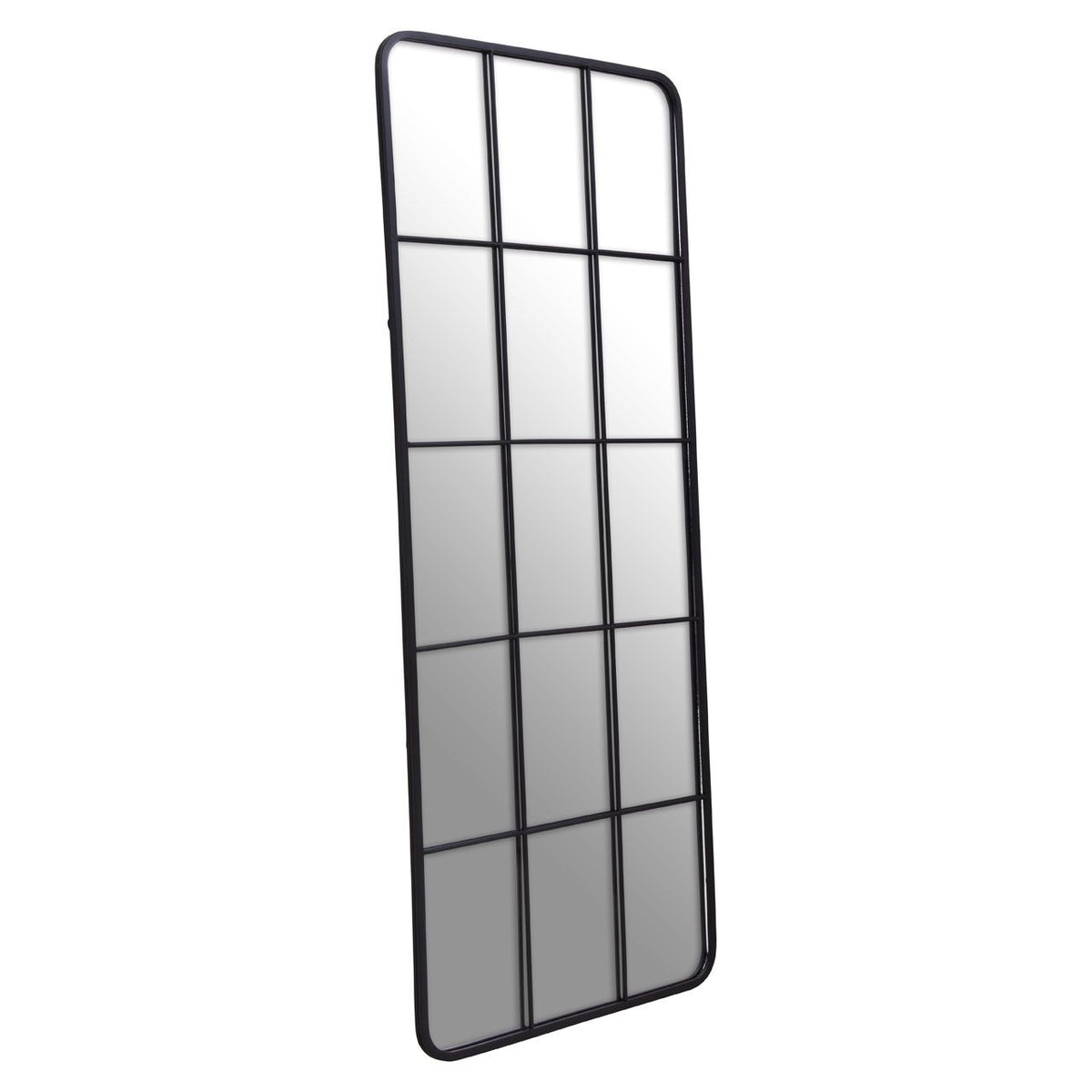 Black Grid Windowpane Wall Mirror, 140 cm - product image 1