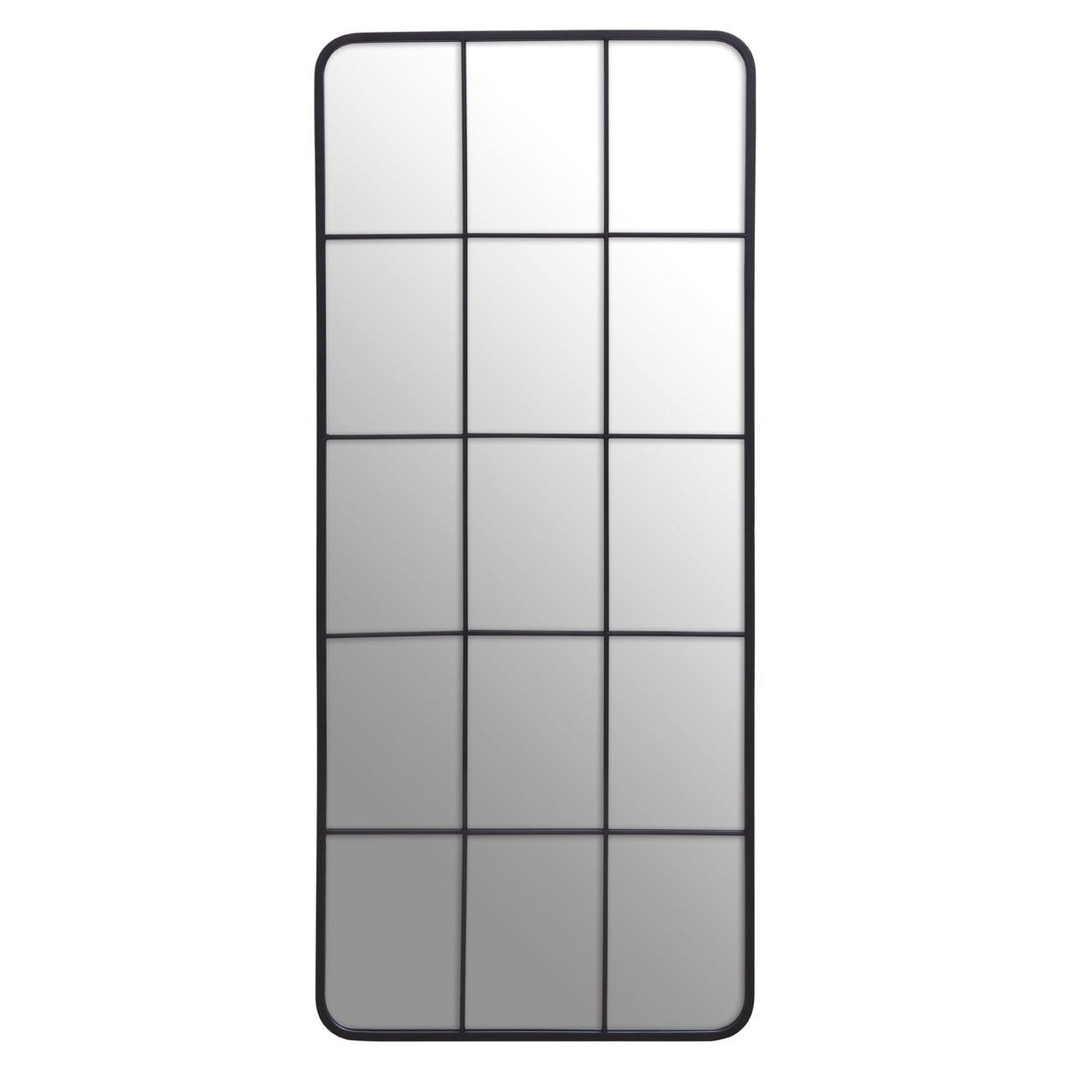 Black Grid Windowpane Wall Mirror, 140 cm - product image 2
