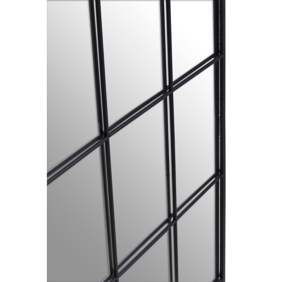 Black Grid Windowpane Wall Mirror, 140 cm - product image 4