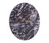 Natural Marble-Face Round Wall Clock with Brass-Tone Hands, 30 cm - product image 1
