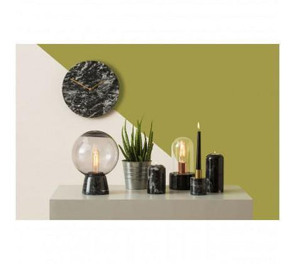 Natural Marble-Face Round Wall Clock with Brass-Tone Hands, 30 cm - product image 3