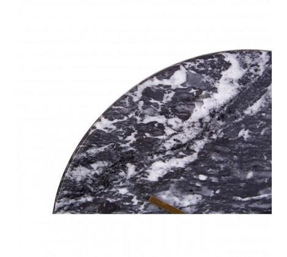 Natural Marble-Face Round Wall Clock with Brass-Tone Hands, 30 cm - product image 4