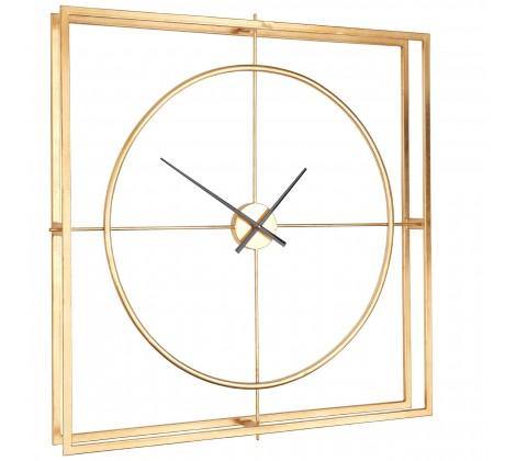 Gold Geometric Square Metal Wall Clock, 105 cm - product image 1