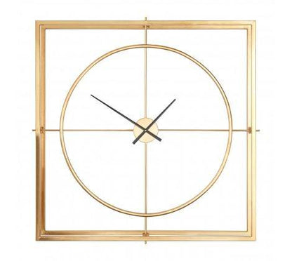 Gold Geometric Square Metal Wall Clock, 105 cm - product image 4