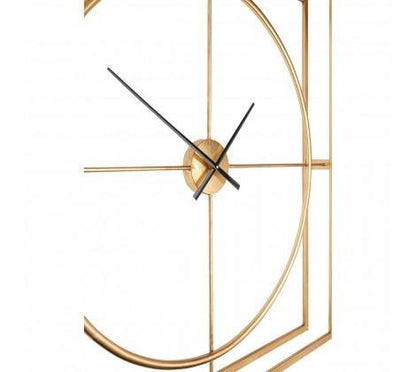 Gold Geometric Square Metal Wall Clock, 105 cm - product image 2