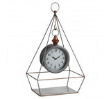 Antique Silver Finish Table Clock