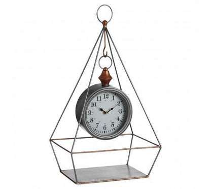 Antique Silver Finish Table Clock