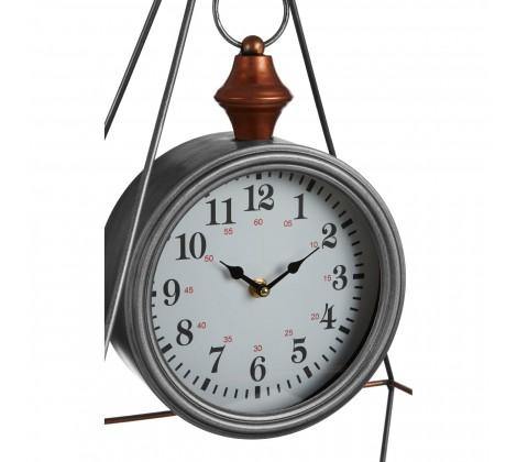 Antique Silver Finish Table Clock