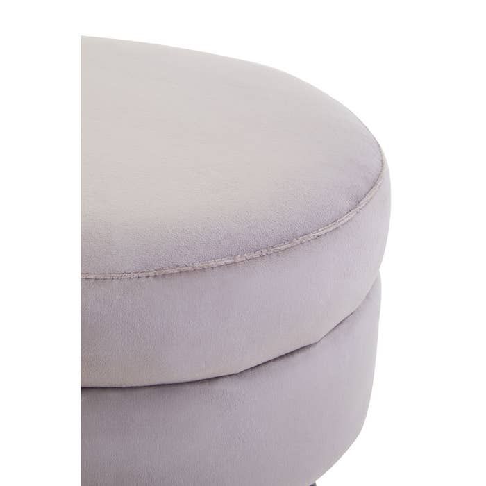 Mink Velvet Stool with Black Legs - product image 3