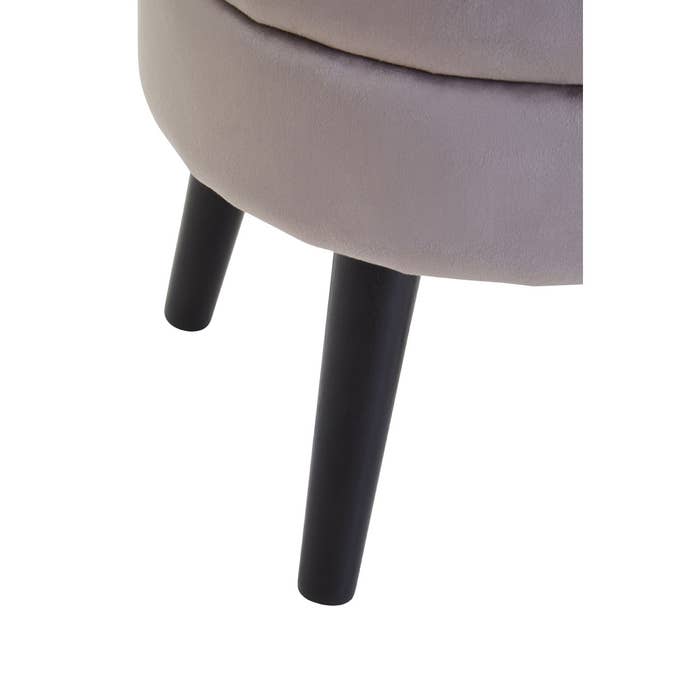 Mink Velvet Stool with Black Legs - product image 4