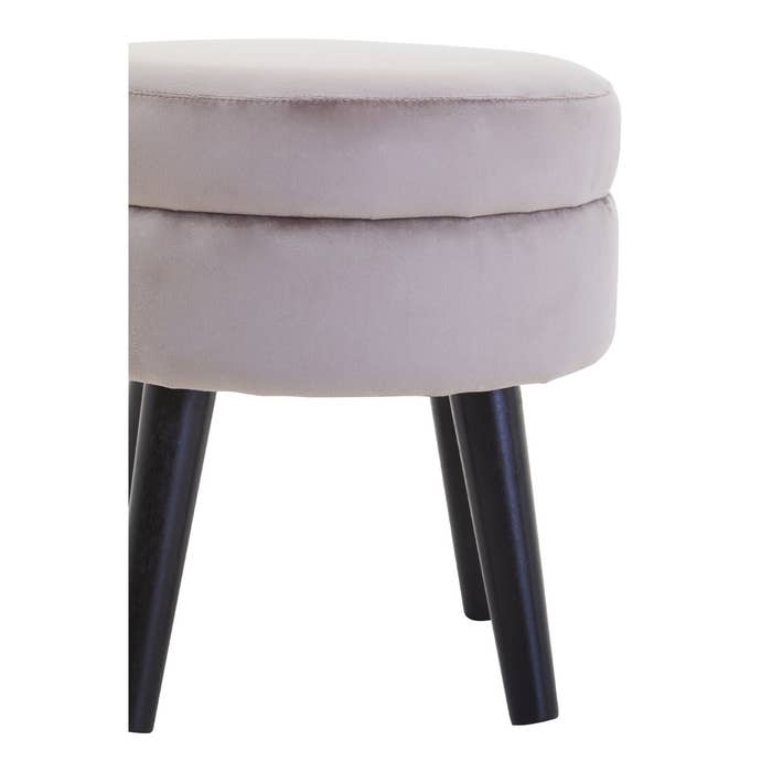 Mink Velvet Stool with Black Legs - product image 5
