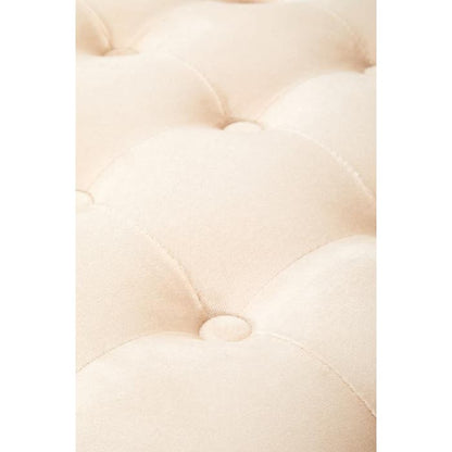 Stone Velvet Tufted Stool with Matte Gold Base - product image 5