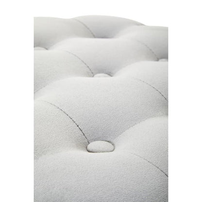 Grey Velvet Tufted Stool with Matte Gold Base - product image 5
