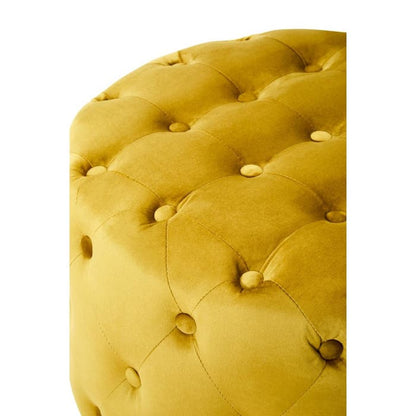 Pistachio Velvet Tufted Stool with Matte Gold Base - product image 3
