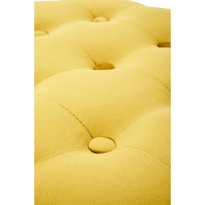 Pistachio Velvet Tufted Stool with Matte Gold Base - product image 5