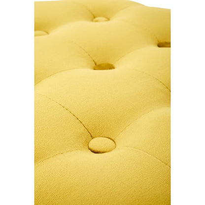 Pistachio Velvet Tufted Stool with Matte Gold Base - product image 5