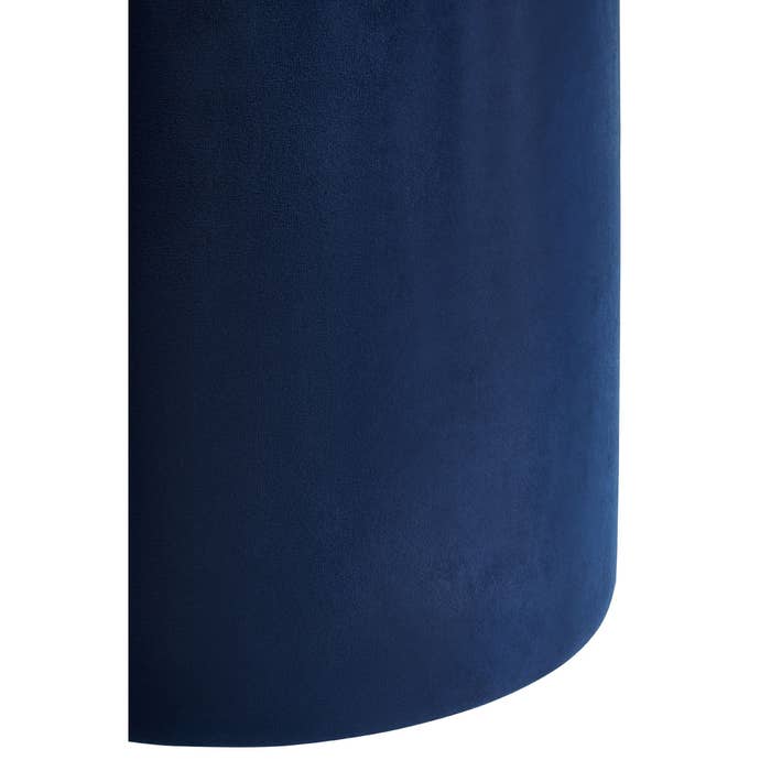Midnight Blue Round Velvet Footstool - product image 5