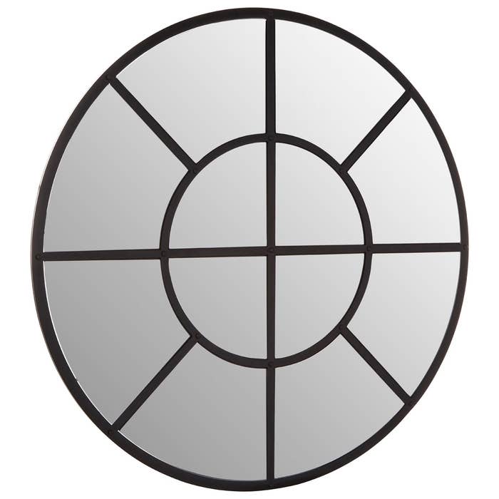 Black Round Decorative Wall Mirror, 91 cm - product image 2