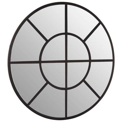 Black Round Decorative Wall Mirror, 91 cm - product image 2