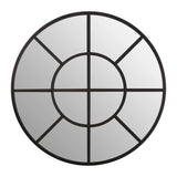 Black Round Decorative Wall Mirror, 91 cm - product image 1
