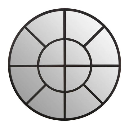 Black Round Decorative Wall Mirror, 91 cm - product image 1