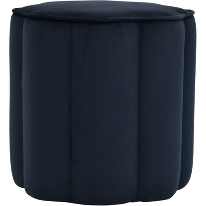 Royal Blue Velvet Scallop Footstool - product image 3
