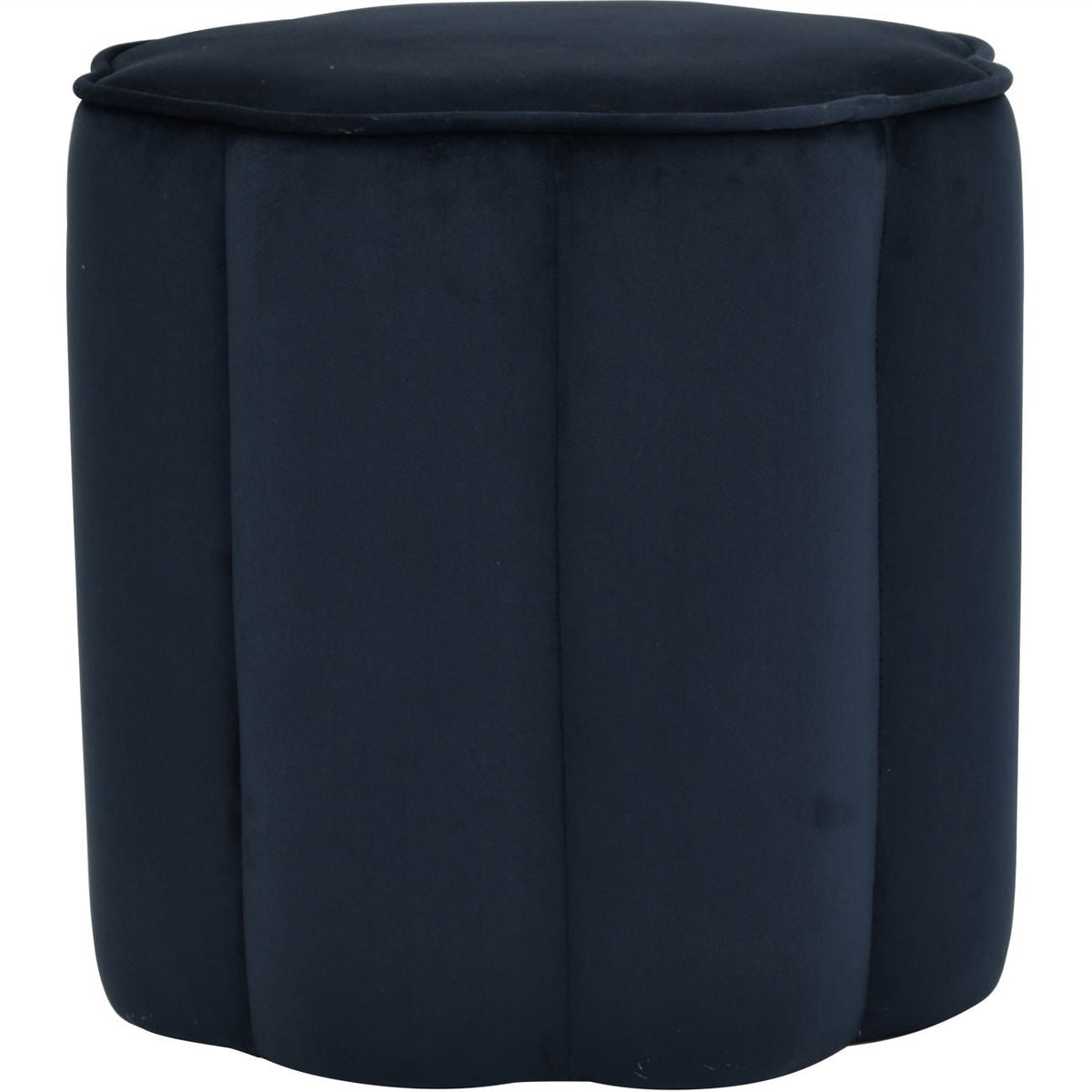 Royal Blue Velvet Scallop Footstool - product image 4