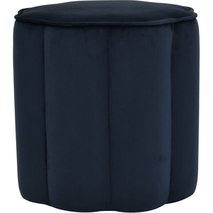 Royal Blue Velvet Scallop Footstool - product image 4