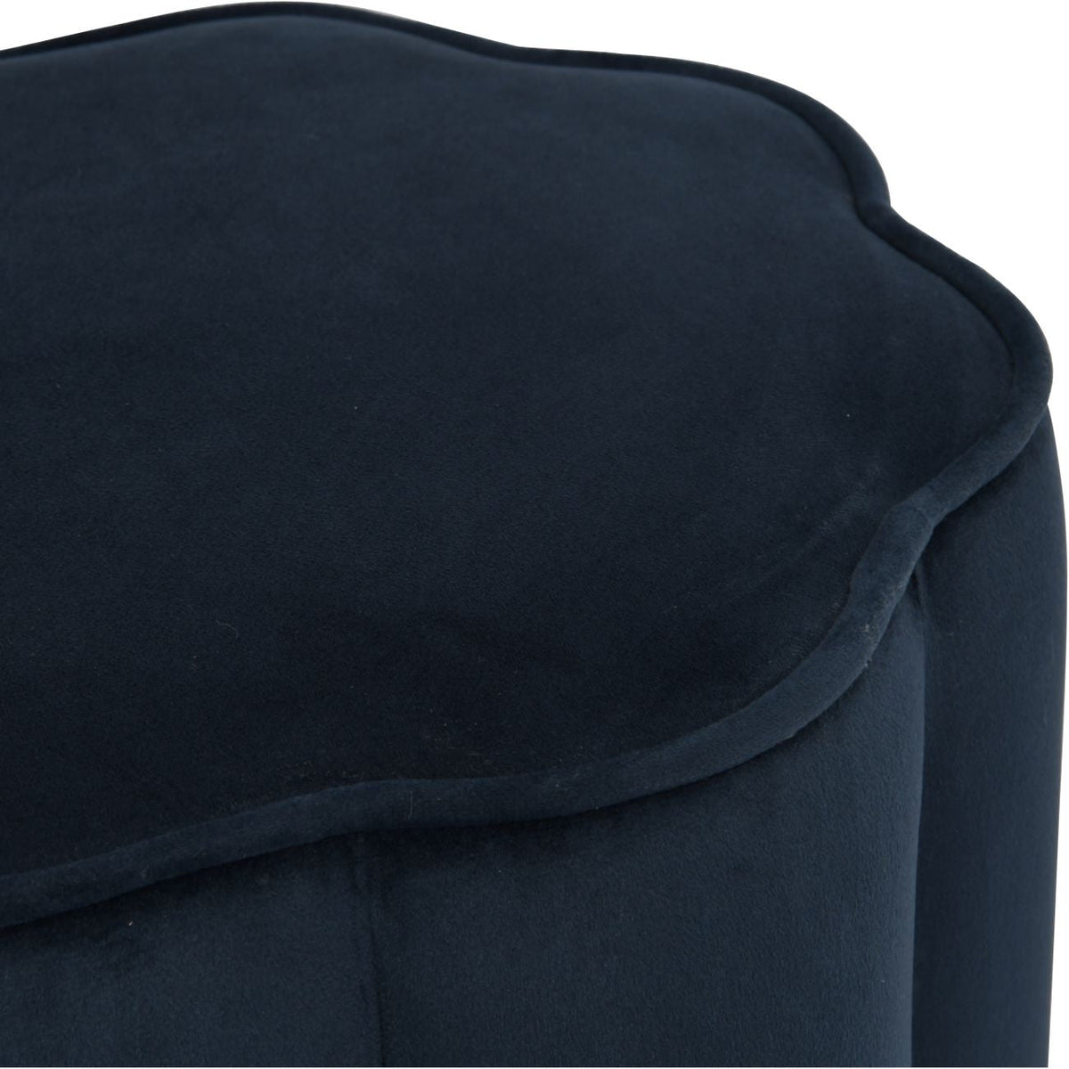Royal Blue Velvet Scallop Footstool - product image 5