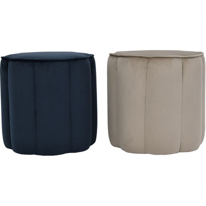 Royal Blue Velvet Scallop Footstool - product image 8