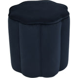 Royal Blue Velvet Scallop Footstool - product image 1