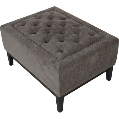 Warm Grey Button-Tufted Upholstered Stool, 81 x 61 cm - product image 3