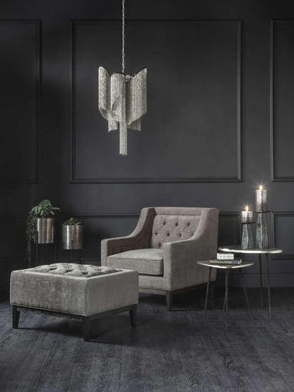 Warm Grey Button-Tufted Upholstered Stool, 81 x 61 cm - product image 6