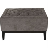 Warm Grey Button-Tufted Upholstered Stool, 81 x 61 cm - product image 1