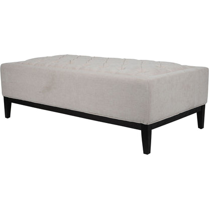 Ivory XL Button-Tufted Ottoman, 140 x 75 cm - product image 3