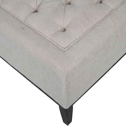 Ivory XL Button-Tufted Ottoman, 140 x 75 cm - product image 5