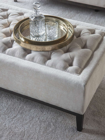 Ivory XL Button-Tufted Ottoman, 140 x 75 cm - product image 6