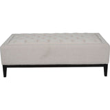Ivory XL Button-Tufted Ottoman, 140 x 75 cm - product image 1