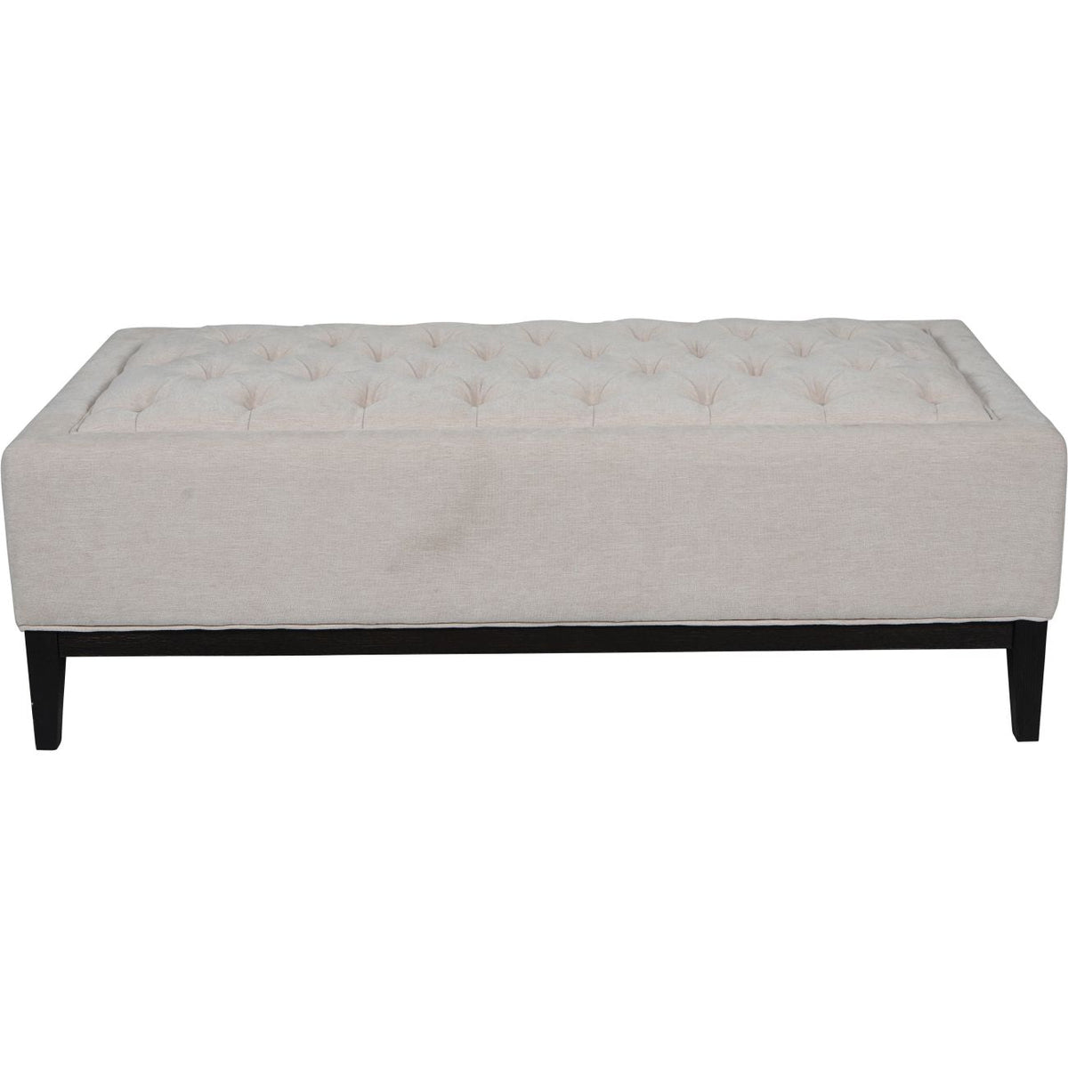 Ivory XL Button-Tufted Ottoman, 140 x 75 cm - product image 1