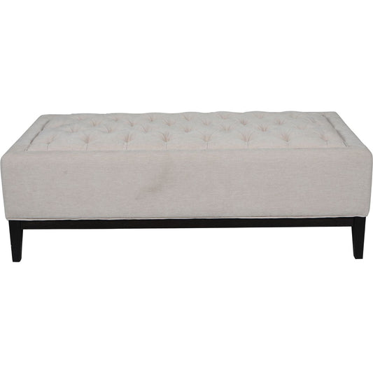 Ivory XL Button-Tufted Ottoman, 140 x 75 cm - product image 1