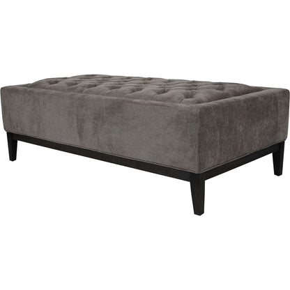 Warm Grey XL Button-Tufted Ottoman, 140 x 75 cm - product image 2