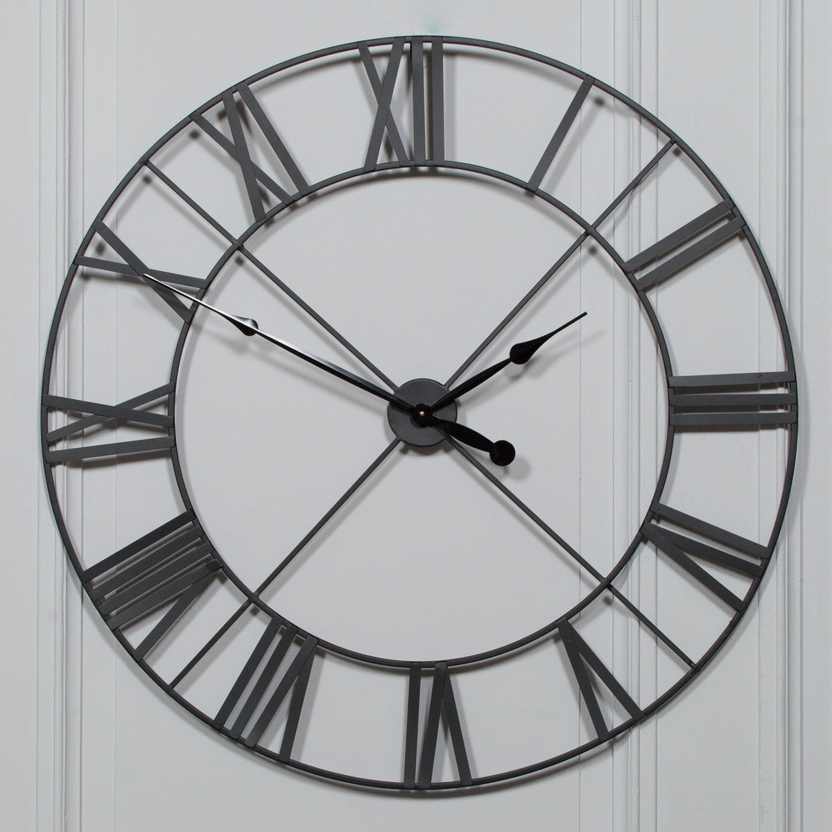 Extra-Large Black Roman Numeral Wall Clock, 110 cm - product image 1