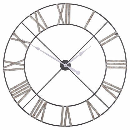 Extra-Large Vintage Black Metal Wall Clock, 110 cm - product image 4