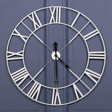 Distressed Off-White Twist-Frame Wall Clock, 110 cm - product image 1