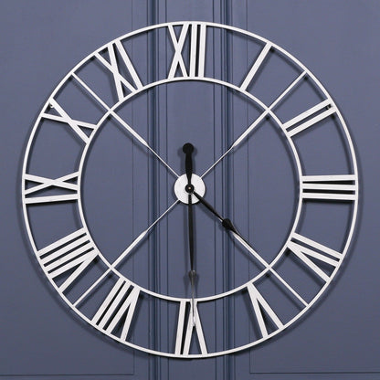 Distressed Off-White Twist-Frame Wall Clock, 110 cm - product image 1