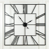 Extra-Large Black Square Metal Wall Clock, 120 cm - product image 1
