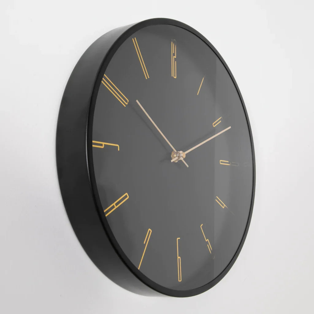Modern Black Analog Wall Clock, 12-Inch - product image 3